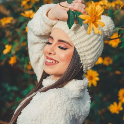 A Portrait Amidst Yellow Blooms